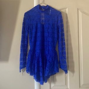 It is a blue ice skating dress.